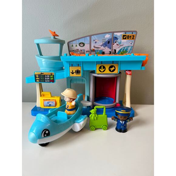Fisher-Price Everyday Adventures Airport Playset with Airplane Complete Set - Picture 3 of 13